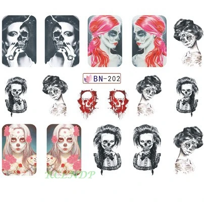 Водные Наклейки для слайдер украшения ногтей сексуальные длинные волосы ведьмы