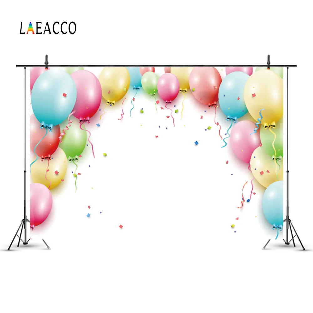 Laeacco шары празднование Дня Рождения Ребенка Портретные ленты плакат фото фон