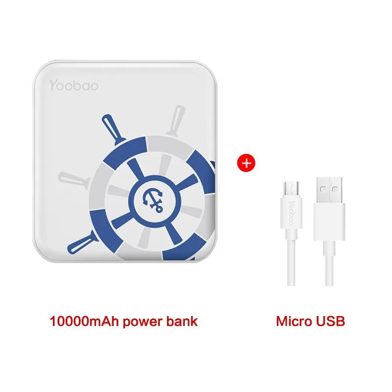 blue Yoobao Милый 10000 мАч Внешный Аккумулятор для телефонов Ультратонкий зарядное устройство для xiaomi mi внешний Батарея Зарядное устройство Мощность банка для iPhone 7 6 5 4 для Xiaomi Mi - Цвет: blue