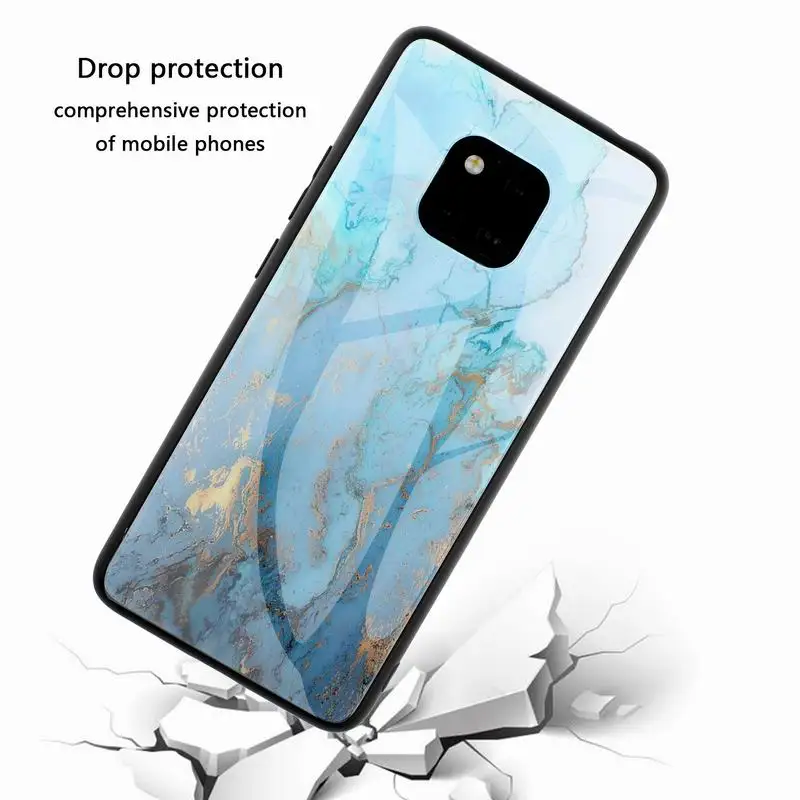Чехол из закаленного стекла для Huawei Mate 20 Lite Pro Nova 3 3i 4 Y9 2019 Enjoy 9 Plus мраморный