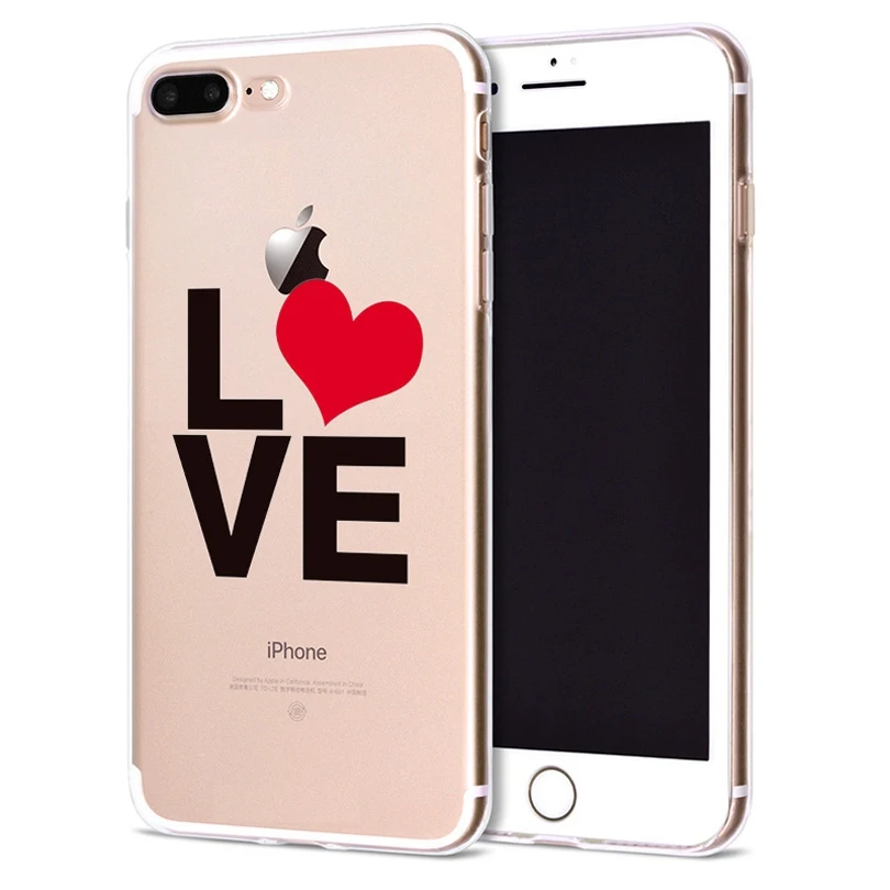 Funda For Apple iPhone 6 6S 7 Plus X 10 Flaming red lips Soft TPU Cover for Case Original Coque 8 B326 |