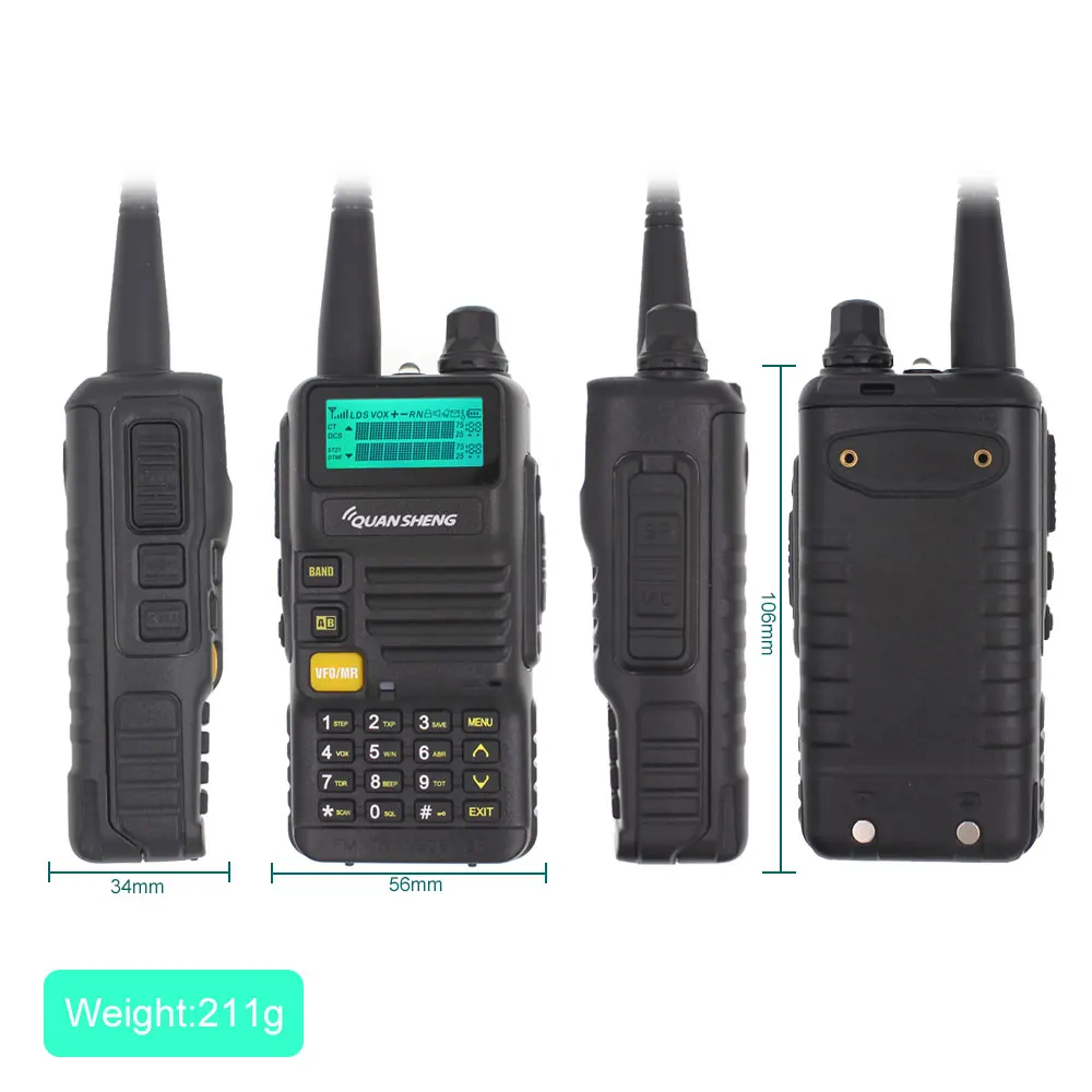 Рация QUANSHENG vhf uhf 5 Вт FM передатчик двухсторонняя радиостанция|Рации| |