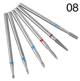 Темно-серый 6pcs/set Diamond Nail Drill Milling Cutter Bits Rotary Burr Electric For Manicure Machine Cuticle Nail Art Remover Tools - Цвет: Темно-серый
