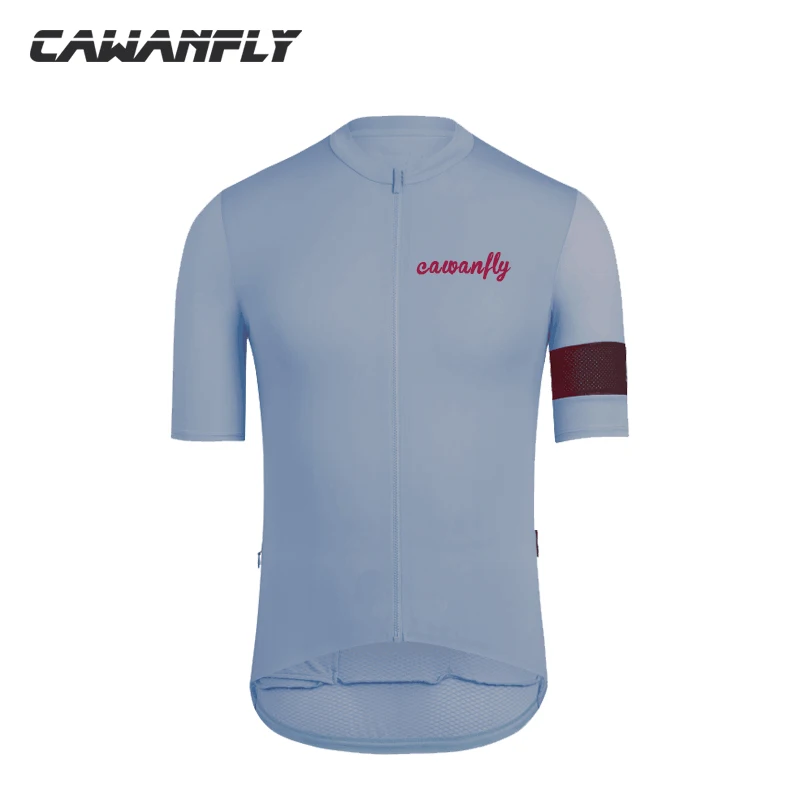 Cawanfly низкий профиль Топ Синий с коротким рукавом Майки для велоспорта Pro гоночной