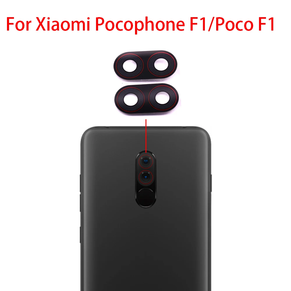 2 шт. Сменные запасные части для камеры Xiaomi Pocophone F1 стеклянные линзы задней и Poco |