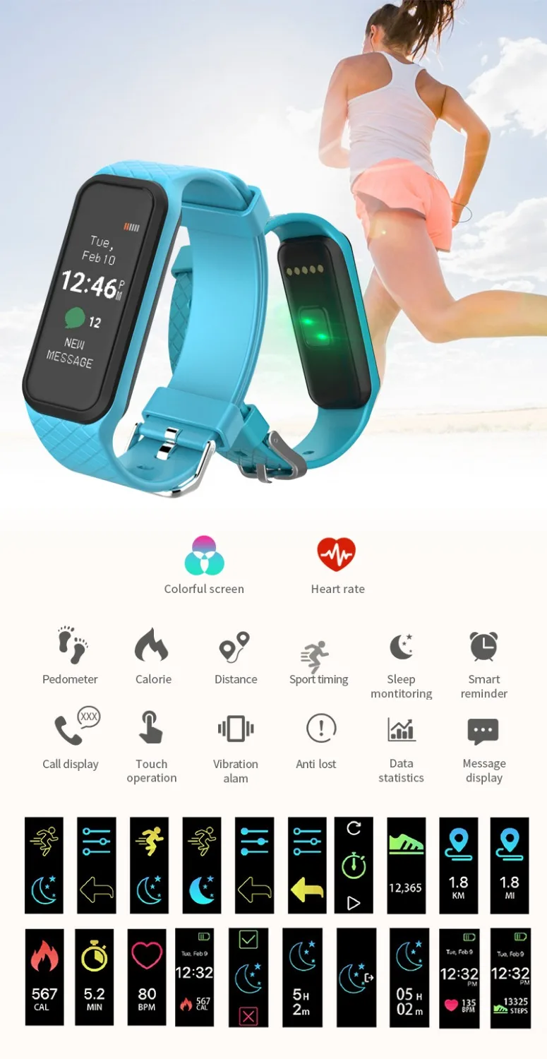 Новый Smart Band L38I Монитор сердечного ритма Bluetooth Браслет Smartwatch|Смарт-браслеты| |