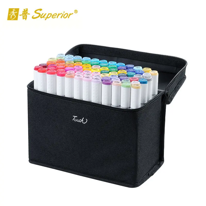 

10/15/20/25/30/50pcs superior TOUCH double-headed oily marker art painting pen variety of colors can be optional free shipping