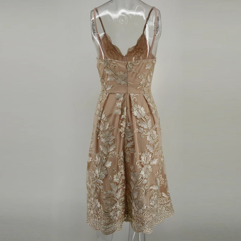 MUXU сексуальное платье с вышивкой свободное vestidos de verano Золотое Платье женское