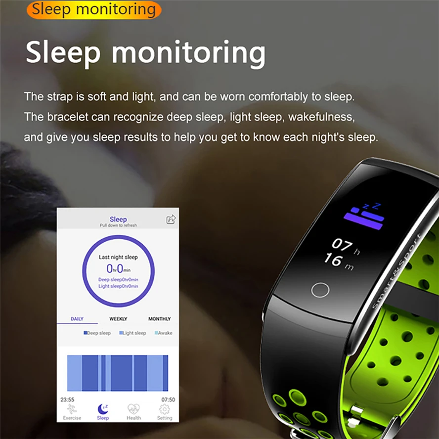 Смарт-часы Q8 спортивные пульсометр кровяное давление FitnessTracker смарт-трекер
