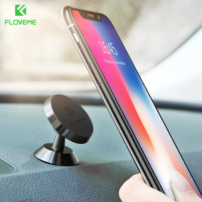 FLOVEME Магнитная автомобильный держатель телефона для iPhone XS Max samsung S9 Универсальный gps магнит подставка-держатель для телефона в автомобиль крепление Поддержка держатель для телефона в машину для телефона