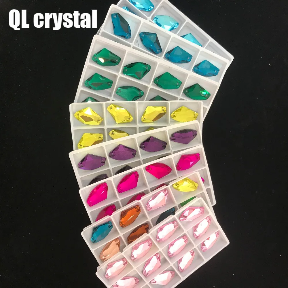 Special-shaped crystal sewn on rhinestones without claws flat back Navette стразы stone used for clothing decoration | Дом и сад