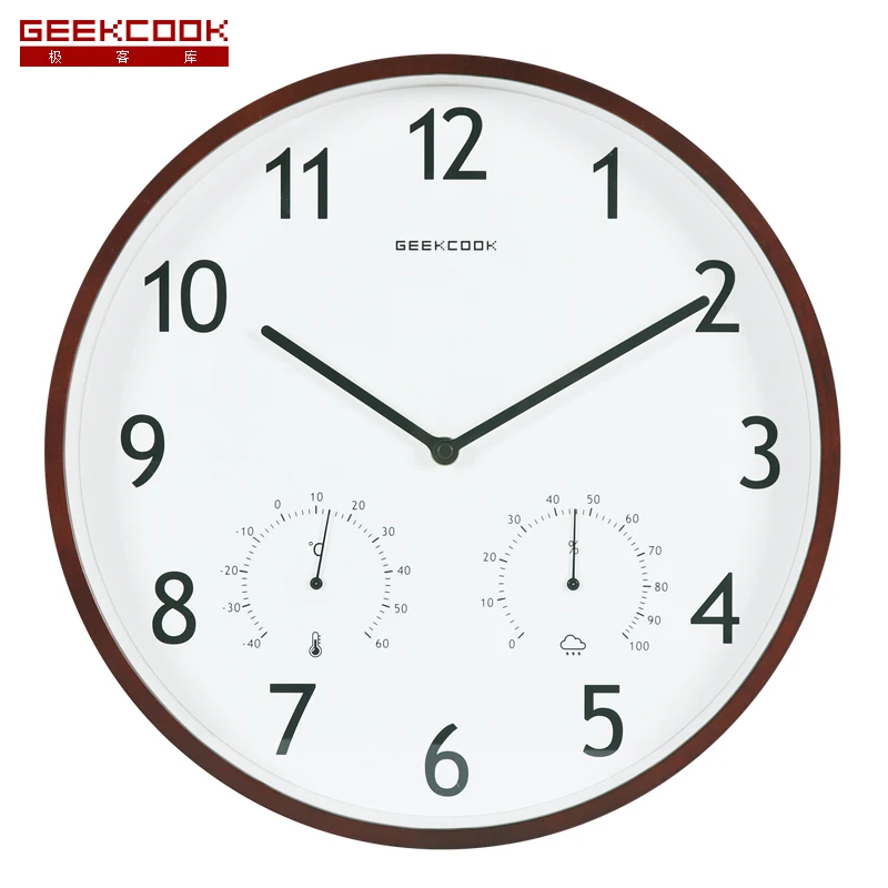 Geekcook 14 дюймов настенные часы многофункциональные современные круглые