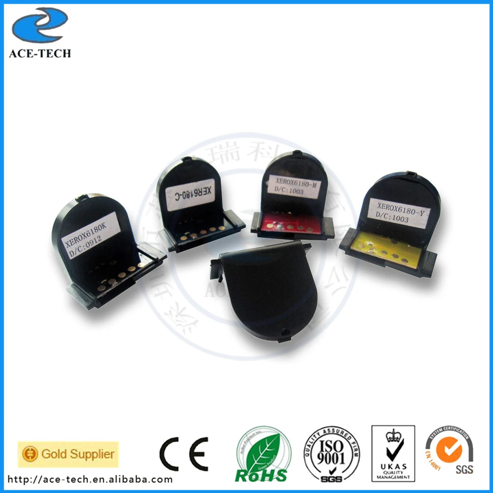 OEM совместимый один набор цветной тонер микросхема для Xerox Phaser 6180 K/M/Y/C картридж заправка сброс 8 K/6 K