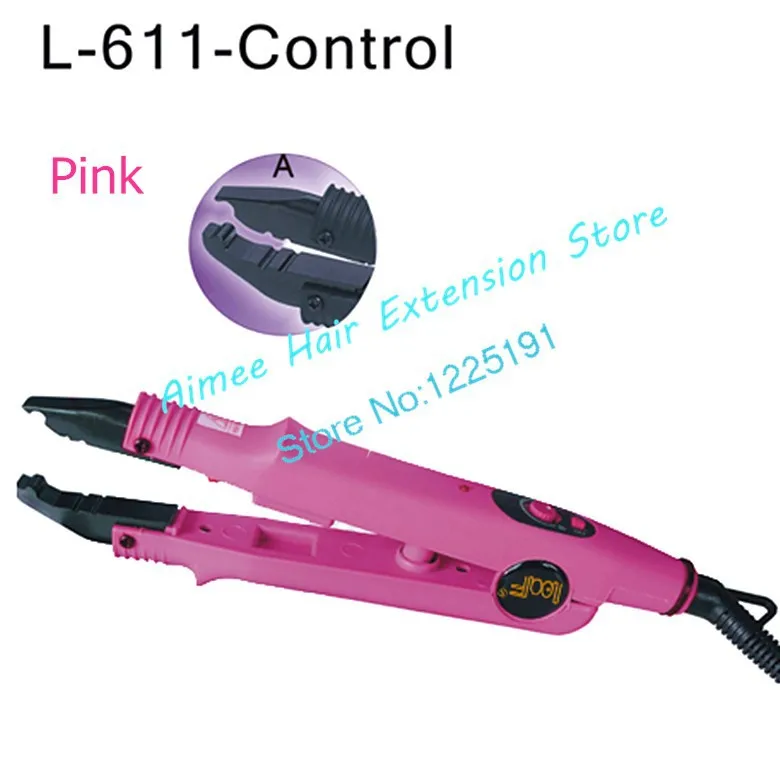 Розовый Loof наращивание волос Fusion Железный L-611-Control набор инструментов для наращивания волос