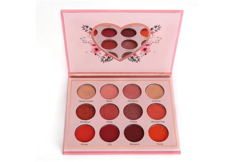 Eye shadow Красота глазированные 12 Цвет открытые блестящие палитра теней для макияжа Блеск Пигмент Smoky Eye Shadow Pallete Водонепроницаемый косметика - Цвет: Eye shadow