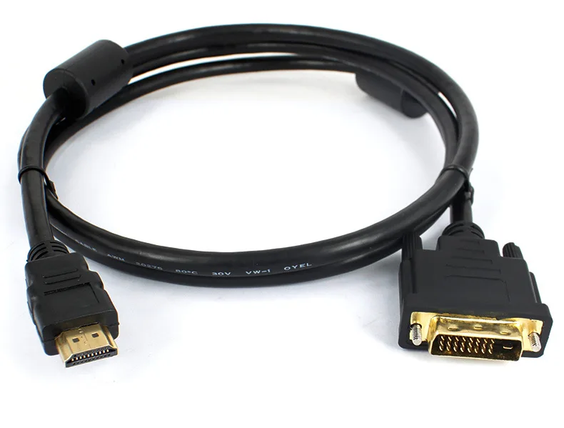 Бесплатная доставка HDMI к DVI 24 + 1 штыревой адаптер конвертер hdmi 3D кабель 1080P XBOX DVD HDTV
