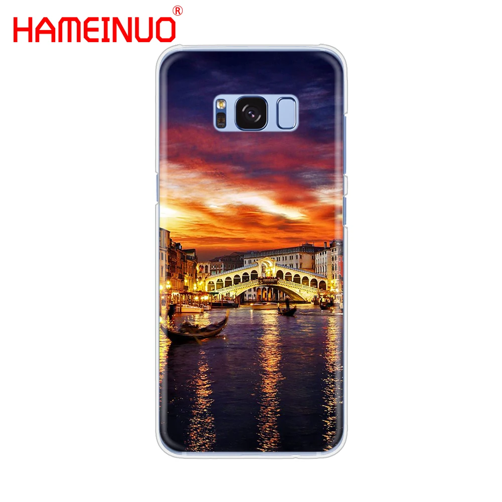HAMEINUO итальянский чехол для сотового телефона ночь в Венеции Samsung Galaxy S9 S7 edge PLUS S8 S6