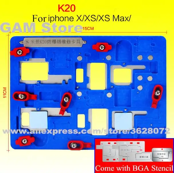 K20 PCB держатель плат Mijing A21 A22 A23 K20 для iPhone 5S/6 P/6 S/6 S/6SP/7/7 P/8/8 P/X/XS MAX/XR главный материнская плата для ремонта - Цвет: K20