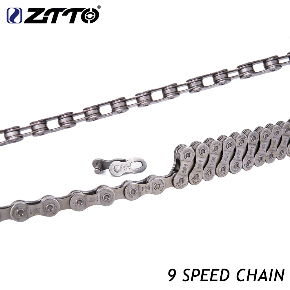 ZTTO MTB шоссейный велосипед оцинкованный 9s 18s 27s 9 скоростная цепь для горного велосипеда с мастером