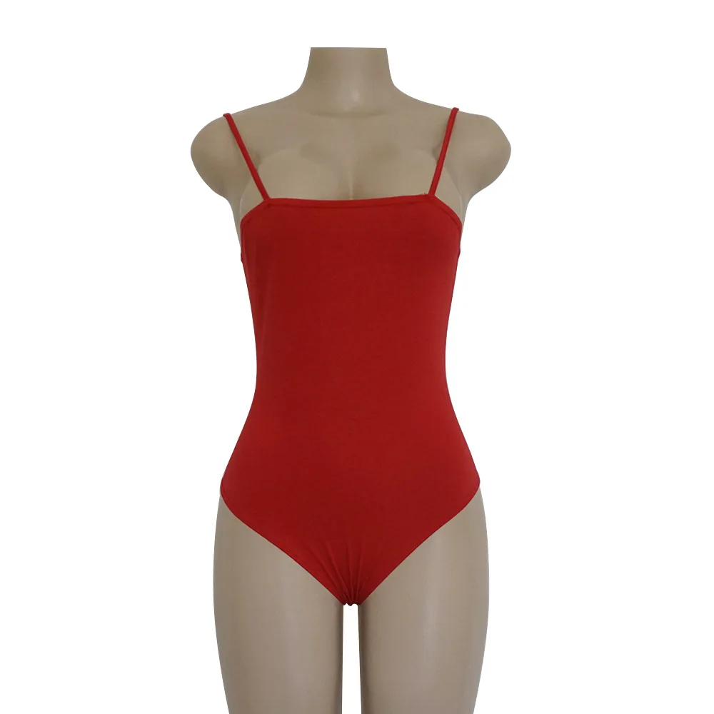 Повседневный однотонный хлопковый боди пикантный Облегающий комбинезон на