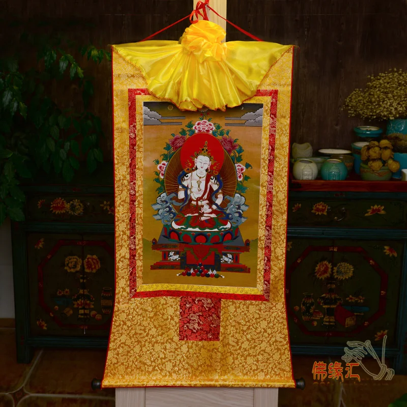 Оптовая продажа Буддийские принадлежности 4p-60 см Thang-ga Thangka-эффективная защита