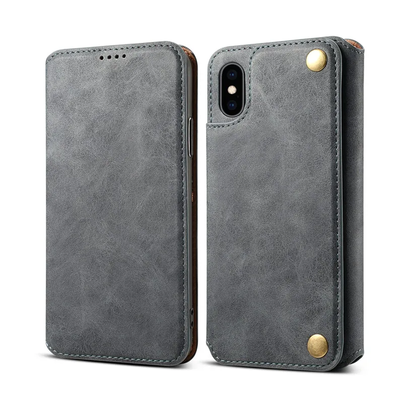 Оригинальные чехлы NeWisdom для iPhone x Кожаные книжки с бумажником Apple 7 plus 8 откидной