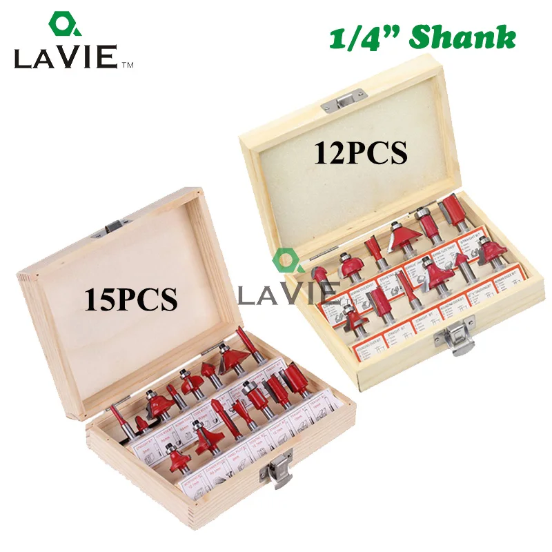 LAVIE 12 шт 15 1/4 &quotфреза Древесины Сверло с цилиндрическим хвостовиком карбида