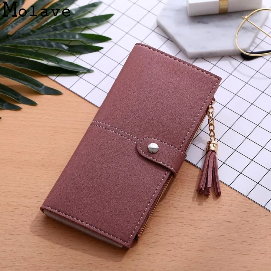 Для женщин Простой Длинный кошелек с кисточками для монет картхолдер (кошелек