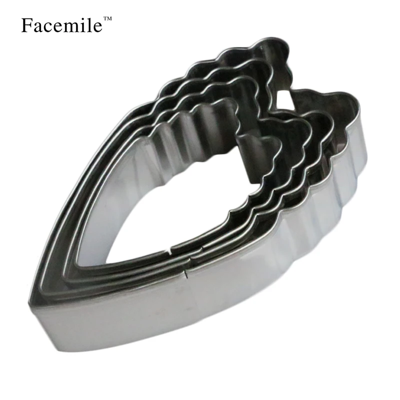 Facemile 4 шт./компл. украшение для торта из помадки лепестки цветов резак форма пион