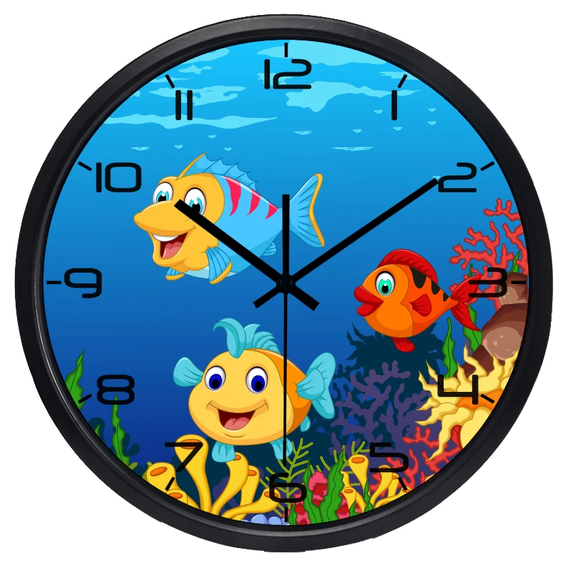 Подводный мир тропическая рыба настенные часы мультфильм кино рыба|fish wall clocks|wall