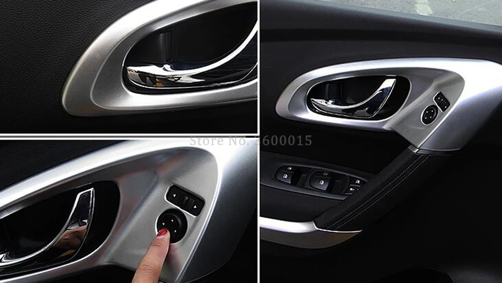 Для Renault Kadjar 2016 2017 2018 автостайлинг запчасти дверная ручка Чаша крышка ABS матовая формовочная отделка