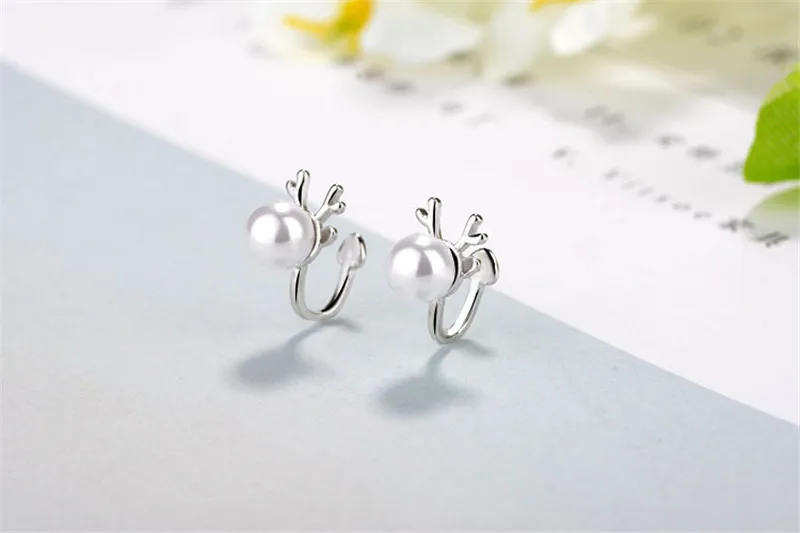 Модные женские жемчужные серьги клипсы для женщин ювелирные изделия