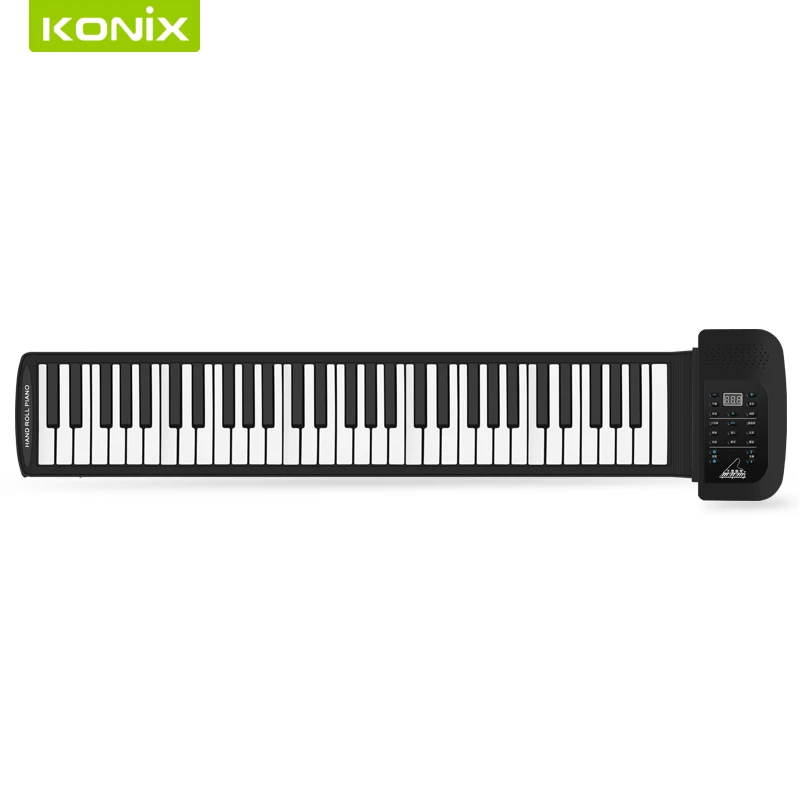 88 Keys Flexible Silicon Roll up Piano with MIDI & Speaker Keyboards Instrument