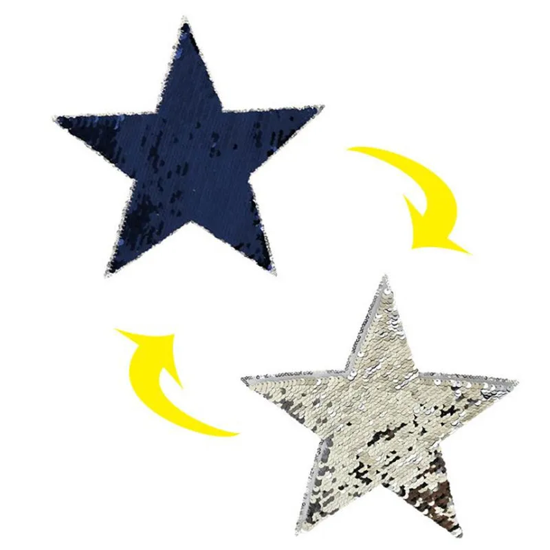 

T shirt Women patch DIY sequins 24cm fashion star deal with it biker patches for clothing stickers 3d t shirt mens Tshirt Coat