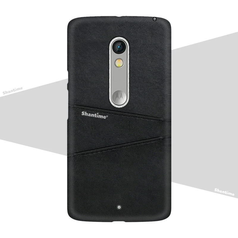 Black Роскошный винтажный кожаный чехол для Motorola Moto X Play чехол для телефона для Motorola Moto X Play слот для карт из искусственной кожи чехол - Цвет: Black