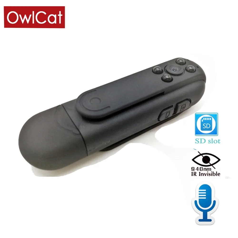 OwlCat портативный карманный видео аудиокамкодер 940nm IR ночного видения невидимая HD
