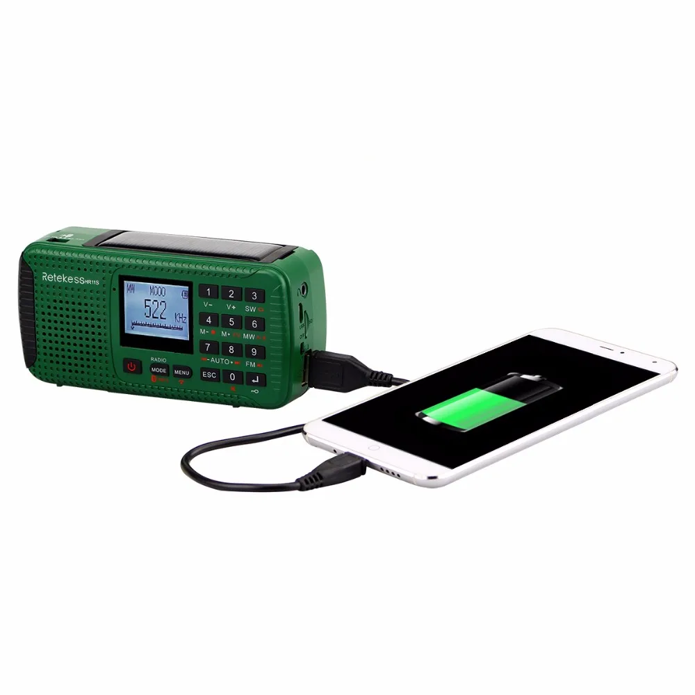 RETEKESS аварийное радио Портативный FM AM SW рукоятки Солнечный Bluetooth