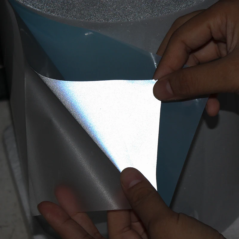 Высокая видимость эластичный материал безопасный Серебряный светоотражающий DIY