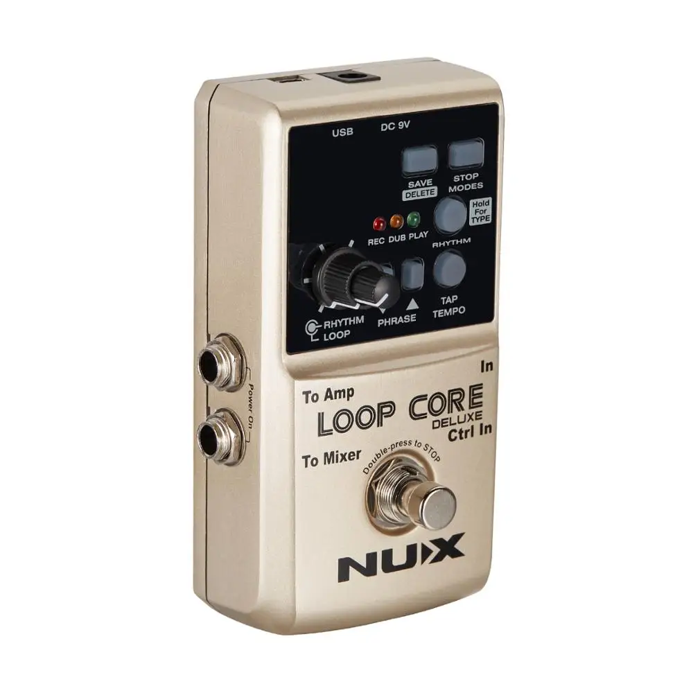 NUX Loop Core Deluxe Stompbox 24 битная педаль петлителя 8 часов записи встроенный 40 барабанов