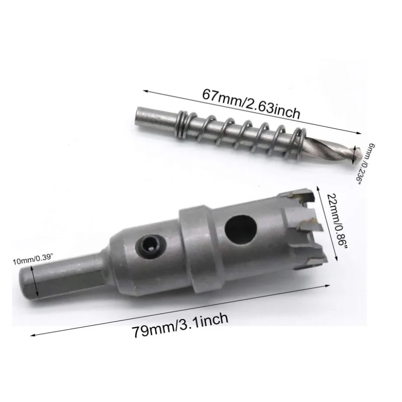 22mm/0.86&quot Cutting Dia Carbide Hole Cutter Heavy Duty for Stainless Steel &amp Alloy | Инструменты