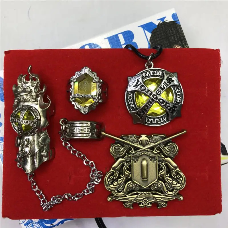 Модное кольцо Katekyo Hitman Reborn Sawada Tsunayoshi Аниме Косплей кольца ожерелье брошь набор