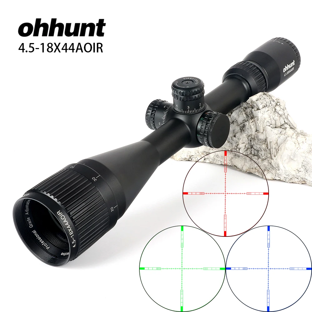 Оптические охотничьи прицелы ohhunt 4 5 18X44 affer полноразмерные R/G/B светящаяся сетка 1