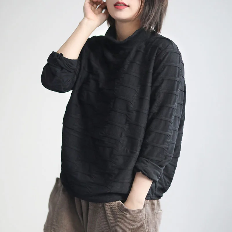 Новинка 2019 осенне-зимние однотонные Свободные повседневные топы с длинным