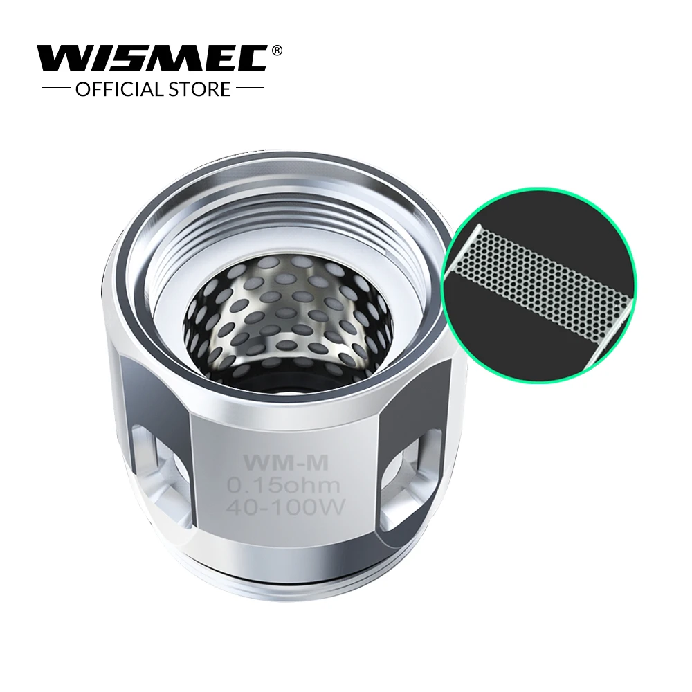 Оригинальная головка Wismec WM M 100 Ом (5 шт./лот) Сменная Головка Катушки работает на 40