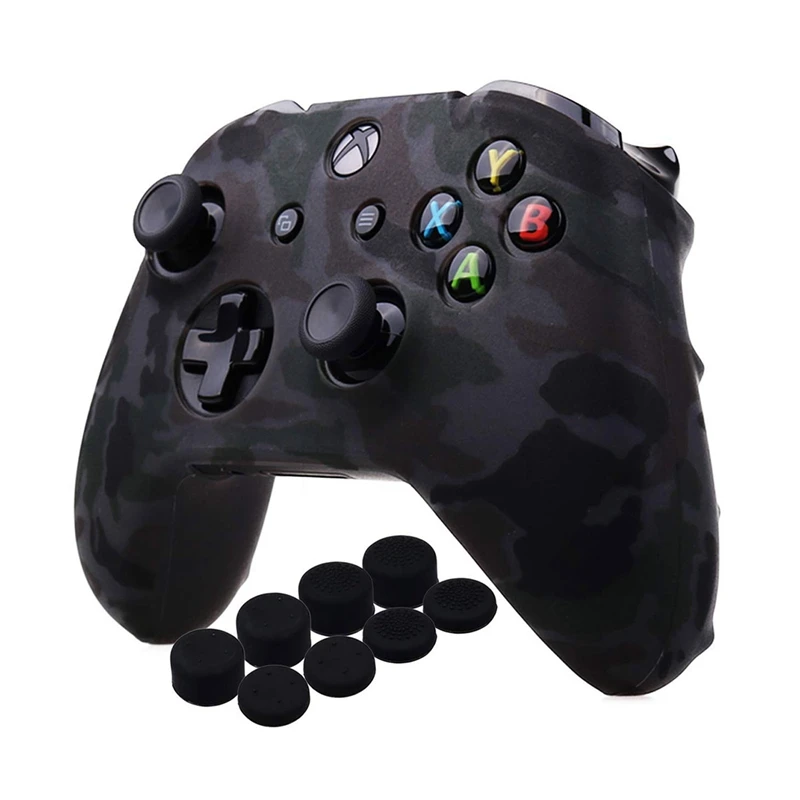 Gray Камуфляжный, Силиконовый обложка, кожаный чехол для Microsoft Xbox One X и Xbox One S контроллер X 1(серый) с Pr - Цвет: Gray