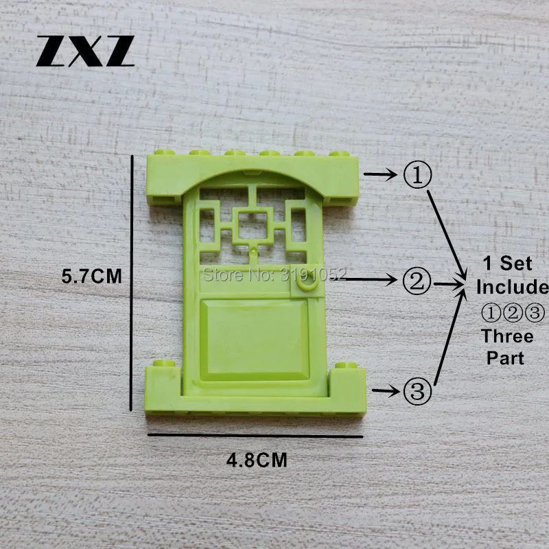 13 цветов китайская дверь Hourse 4 8x5 7 DIY просветленные строительные блоки кубики MOC