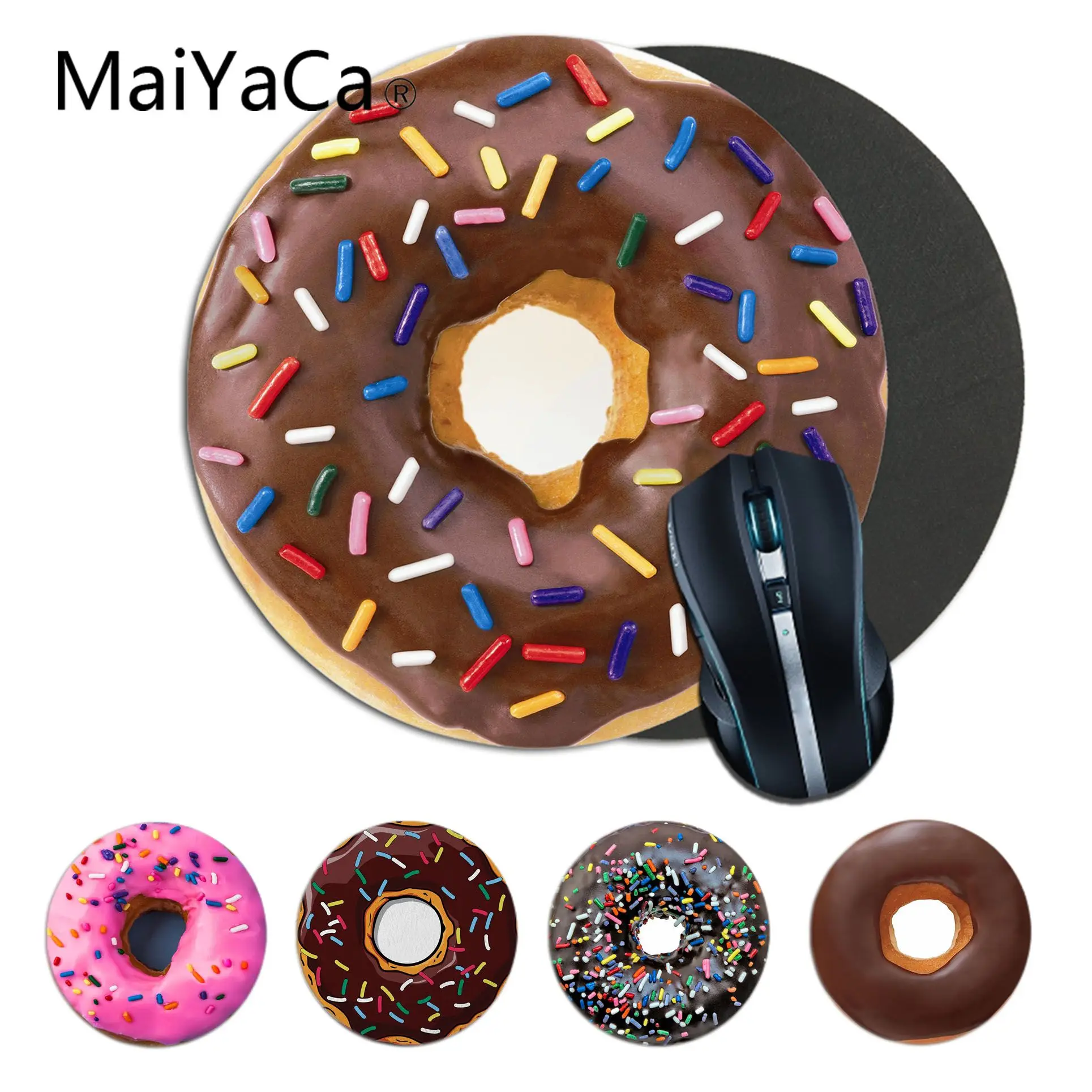 Восхитительные разноцветные офисные пончики Maiyaca геймерский круглый коврик для
