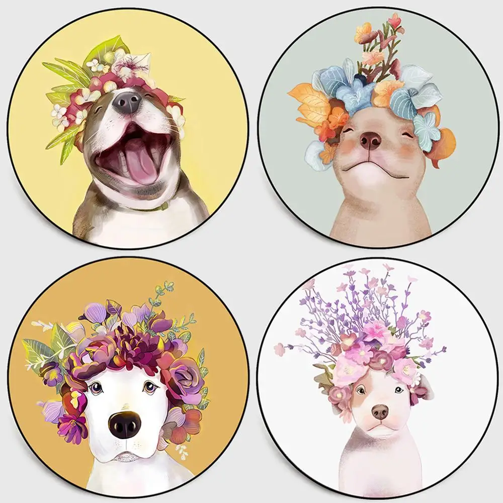 Напечатанный Мягкий тканевый круглый ковер с рисунком из мультфильма