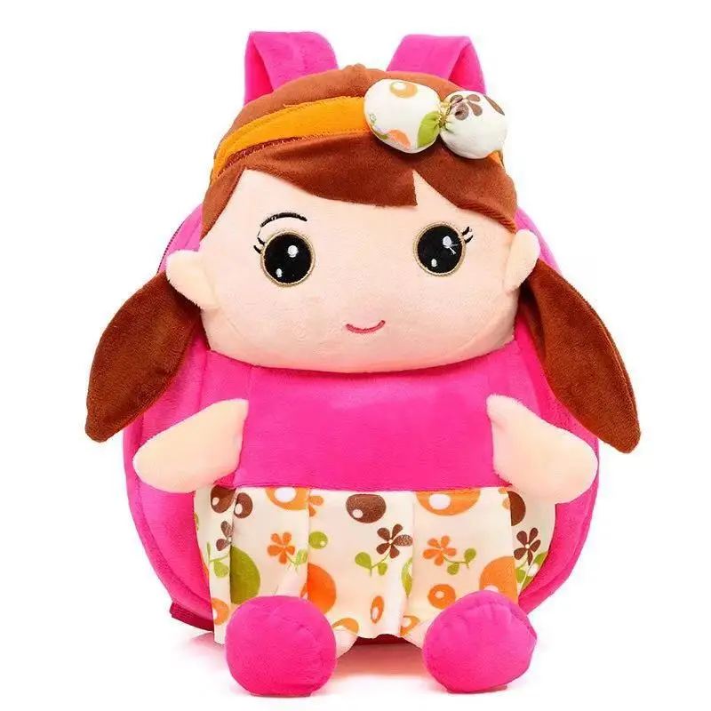 LIANGKA 3D мультфильм милая плюшевая кукла для девочек школьная сумка малышей Дети