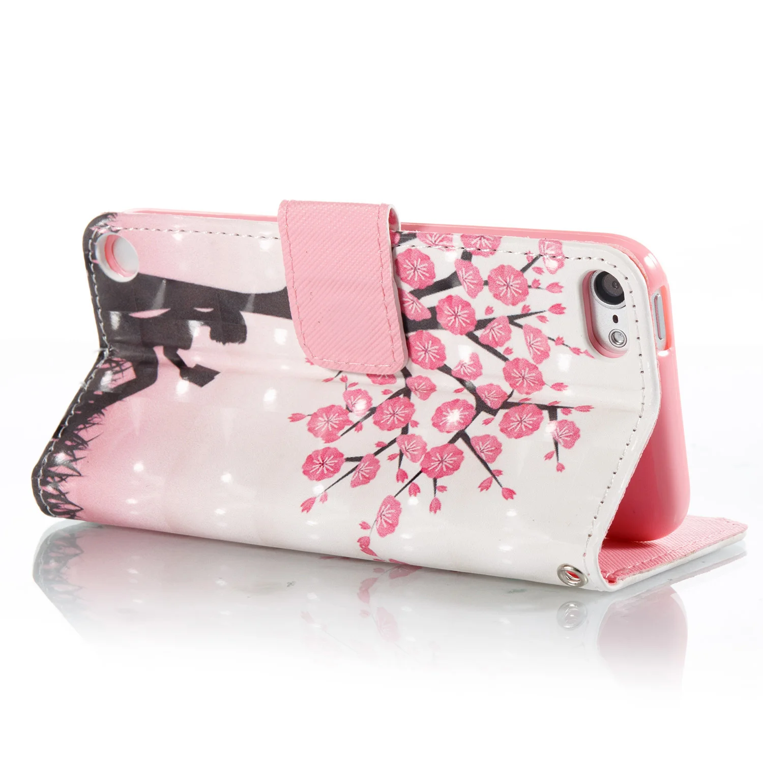 Adsorption Painting PU Leather Phone Case For iPod Touch 5 th5 &ampTouch 6 th6 Flip Wallet Stand Cover case | Мобильные телефоны и